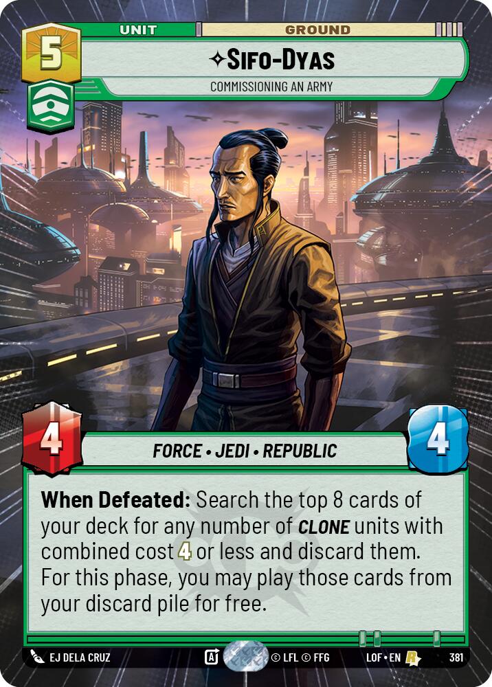 Sifo-Dyas - Commissioning An Army (381) (Hyperspace) (381) [Legends of the Force] | Shuffle n Cut Hobbies & Games