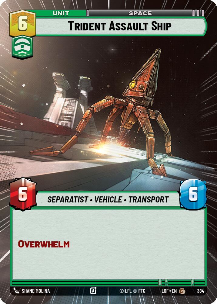 Trident Assault Ship (384) (Hyperspace) (384) [Legends of the Force] | Shuffle n Cut Hobbies & Games