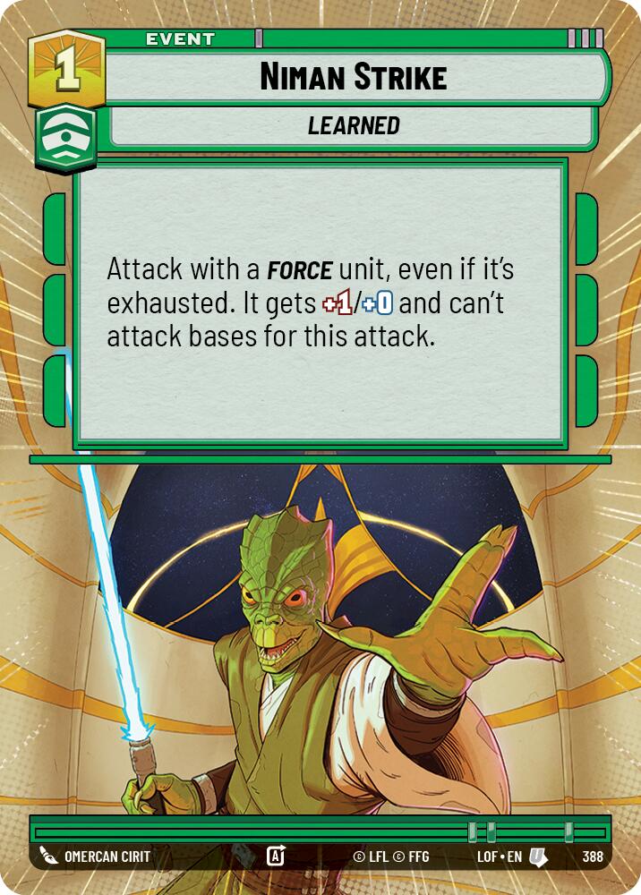 Niman Strike (388) (Hyperspace) (388) [Legends of the Force] | Shuffle n Cut Hobbies & Games