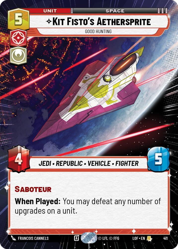 Kit Fisto's Aethersprite - Good Hunting (411) (Hyperspace) (411) [Legends of the Force] | Shuffle n Cut Hobbies & Games