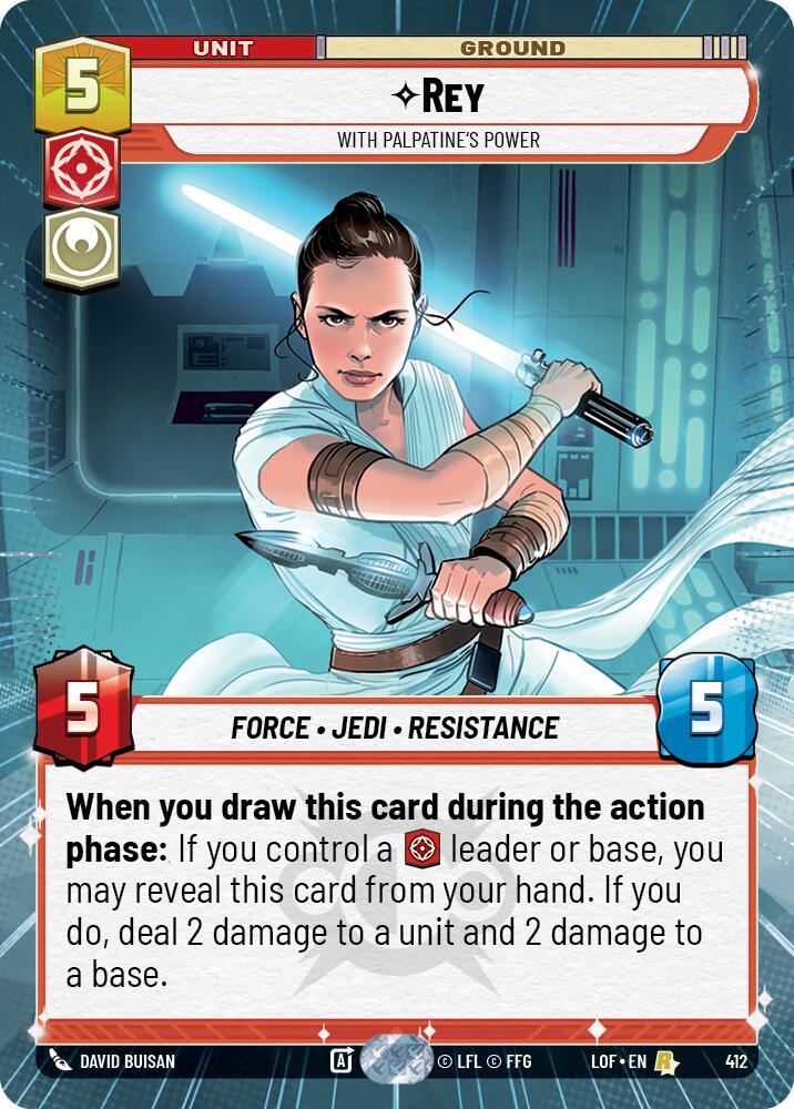 Rey - With Palpatine's Power (412) (Hyperspace) (412) [Legends of the Force] | Shuffle n Cut Hobbies & Games