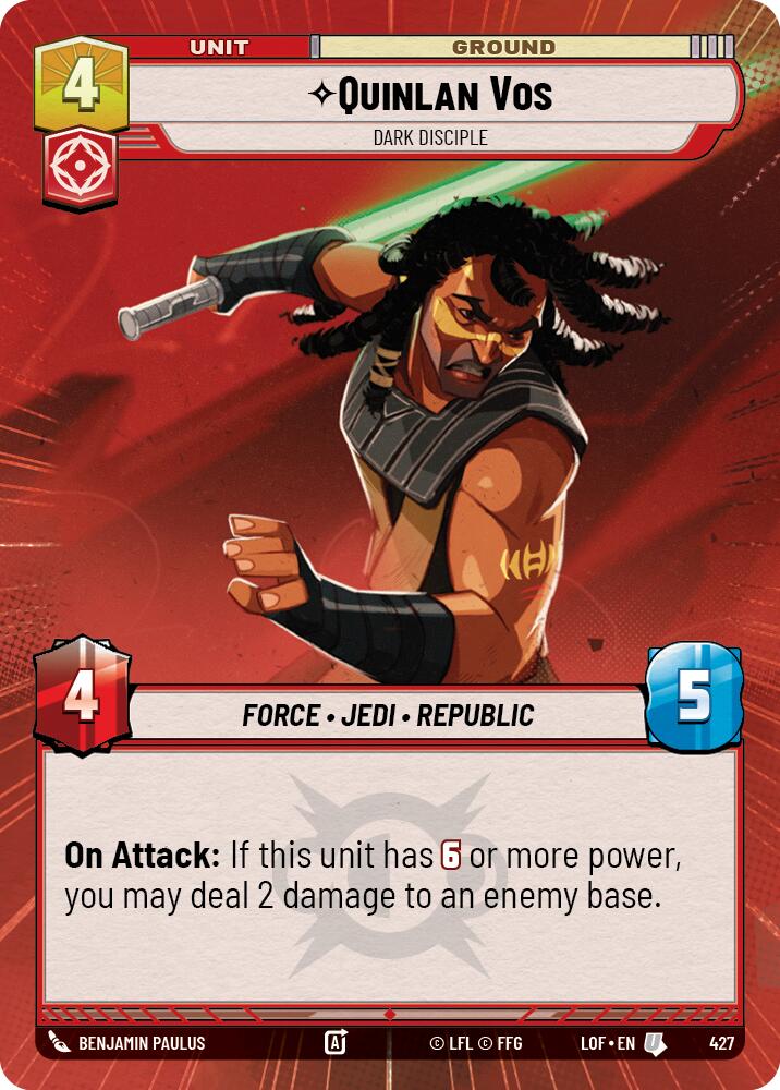 Quinlan Vos - Dark Disciple (427) (Hyperspace) (427) [Legends of the Force] | Shuffle n Cut Hobbies & Games
