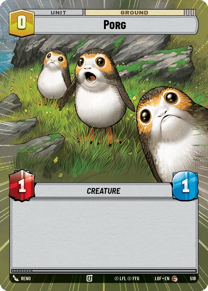 Porg (518) (Hyperspace) (518) [Legends of the Force] | Shuffle n Cut Hobbies & Games