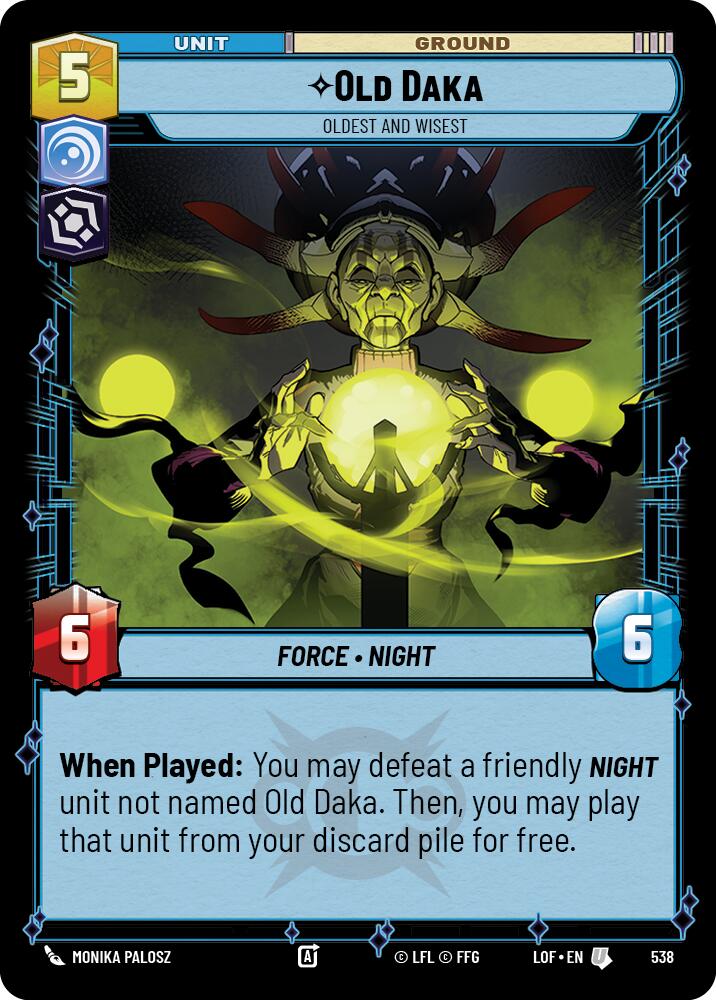 Old Daka - Oldest and Wisest (538) (Foil) (538) [Legends of the Force] | Shuffle n Cut Hobbies & Games