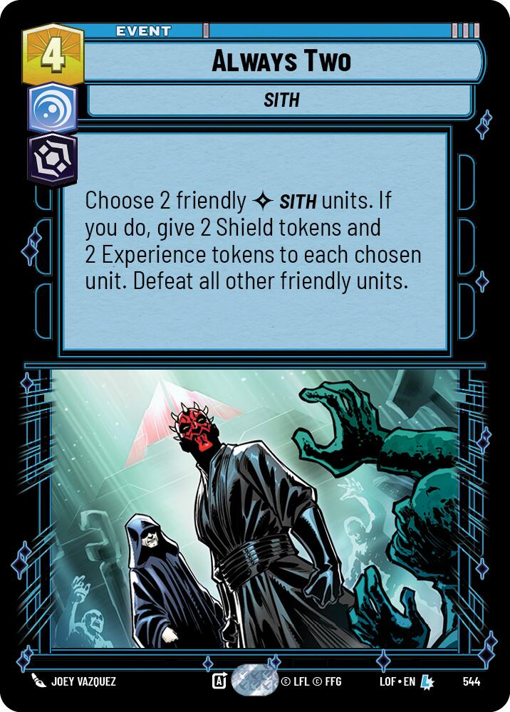Always Two (544) (Foil) (544) [Legends of the Force] | Shuffle n Cut Hobbies & Games