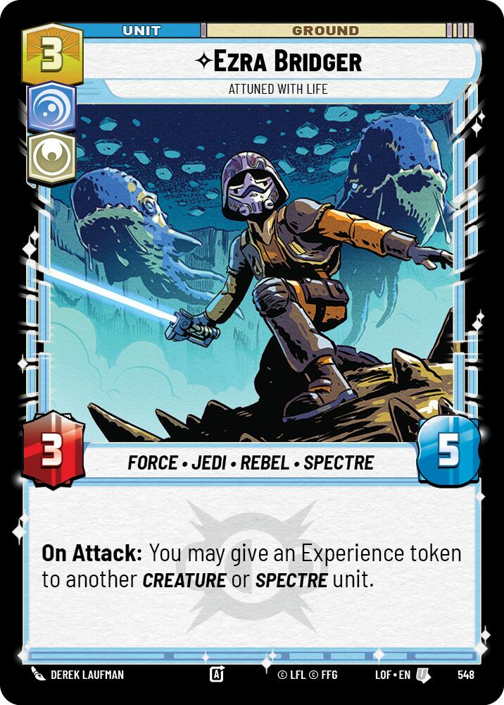 Ezra Bridger - Attuned With Life (548) (Foil) (548) [Legends of the Force] | Shuffle n Cut Hobbies & Games