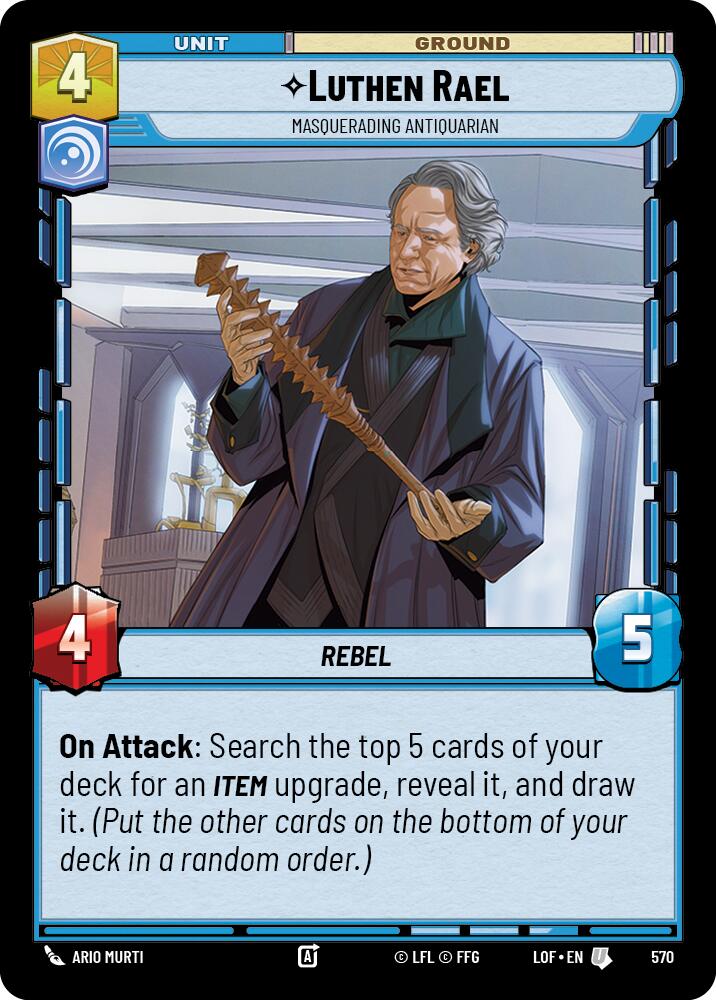 Luthen Rael - Masquerading Antiquarian (570) (Foil) (570) [Legends of the Force] | Shuffle n Cut Hobbies & Games