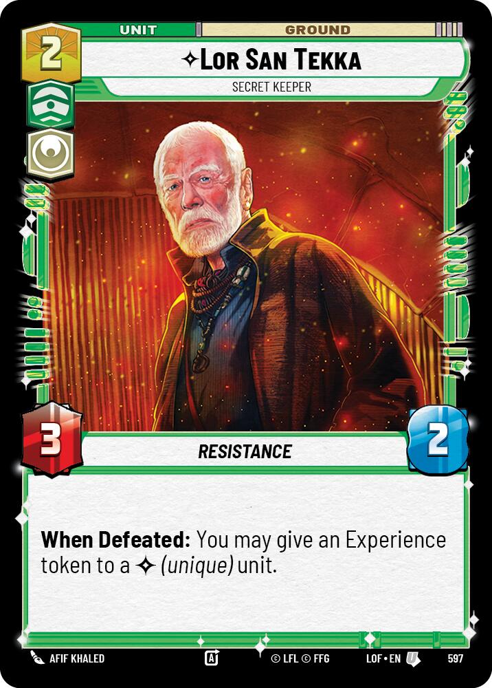Lor San Tekka - Secret Keeper (597) (Foil) (597) [Legends of the Force] | Shuffle n Cut Hobbies & Games
