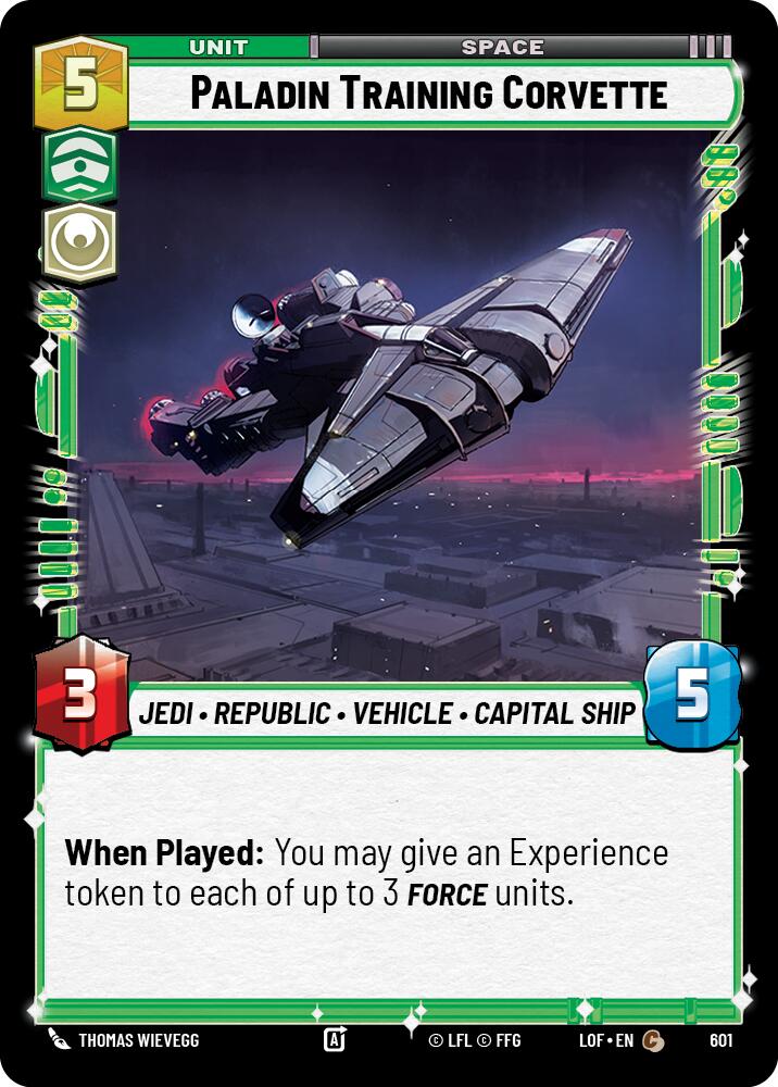Paladin Training Corvette (601) (Foil) (601) [Legends of the Force] | Shuffle n Cut Hobbies & Games