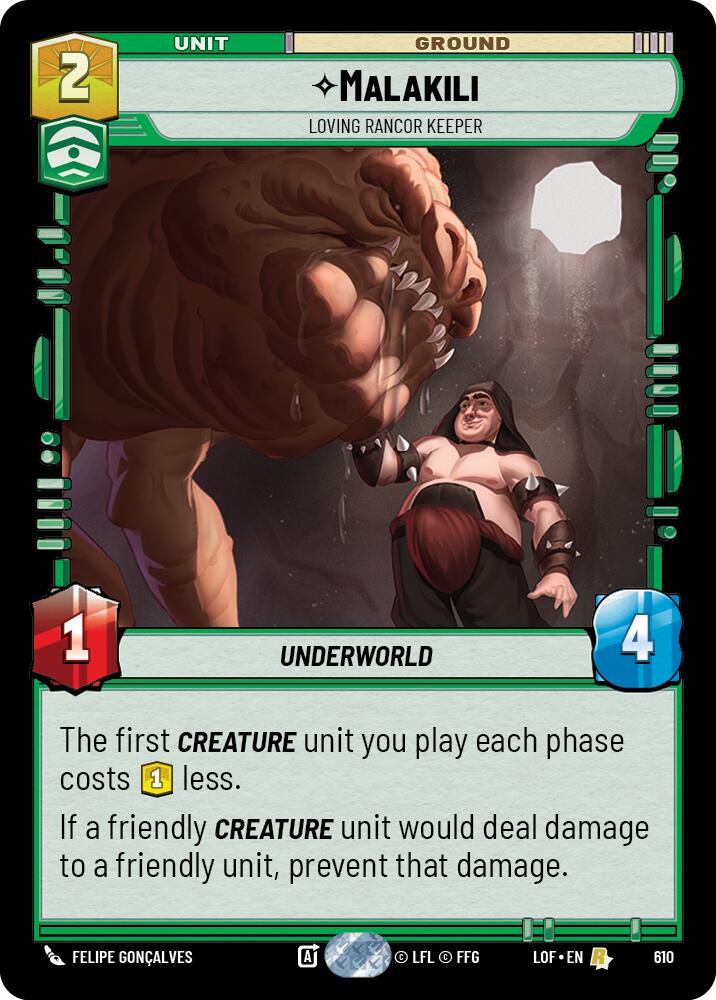 Malakili - Loving Rancor Keeper (610) (Foil) (610) [Legends of the Force] | Shuffle n Cut Hobbies & Games