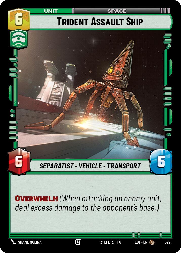 Trident Assault Ship (622) (Foil) (622) [Legends of the Force] | Shuffle n Cut Hobbies & Games