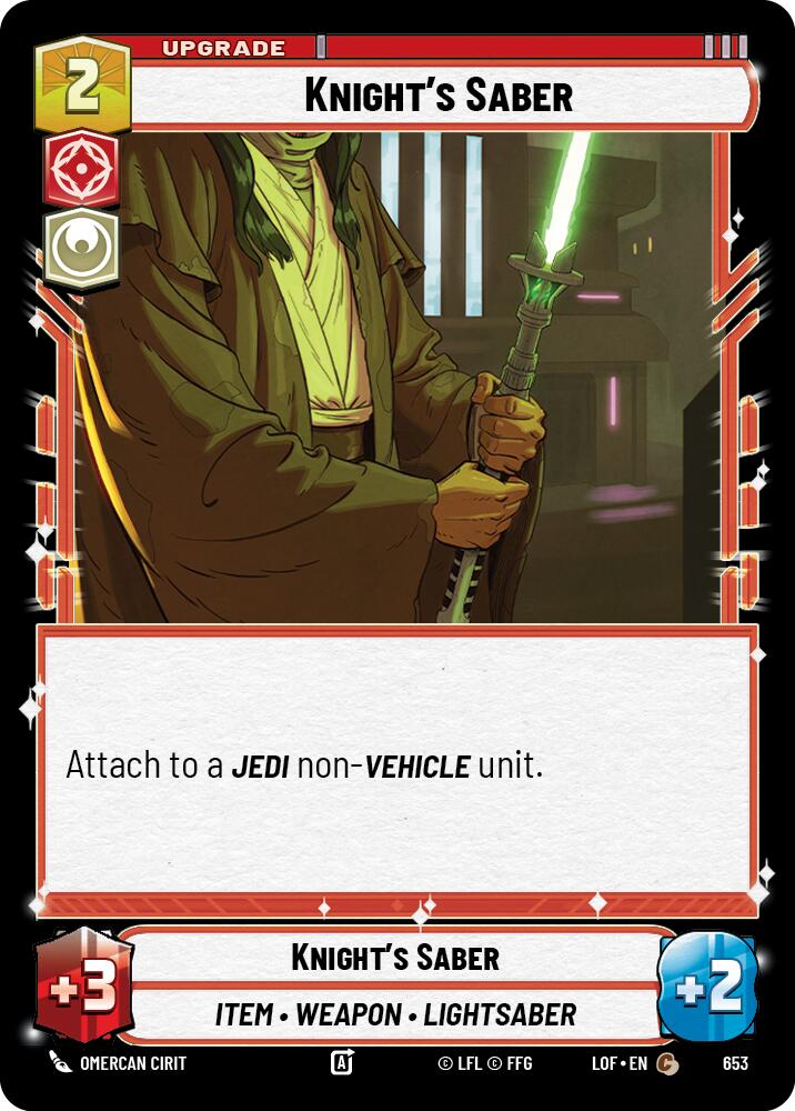 Knight's Saber (653) (Foil) (653) [Legends of the Force] | Shuffle n Cut Hobbies & Games