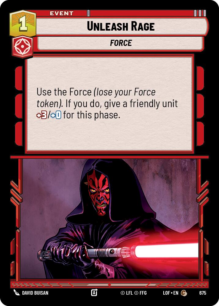 Unleash Rage (675) (Foil) (675) [Legends of the Force] | Shuffle n Cut Hobbies & Games