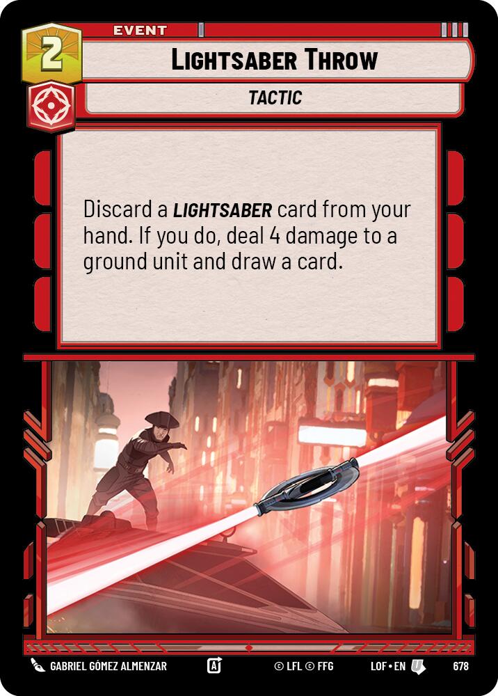Lightsaber Throw (678) (Foil) (678) [Legends of the Force] | Shuffle n Cut Hobbies & Games
