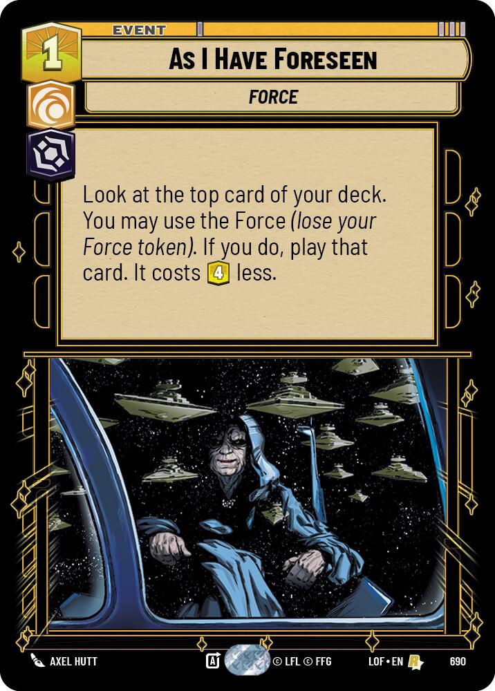 As I Have Foreseen (690) (Foil) (690) [Legends of the Force] | Shuffle n Cut Hobbies & Games