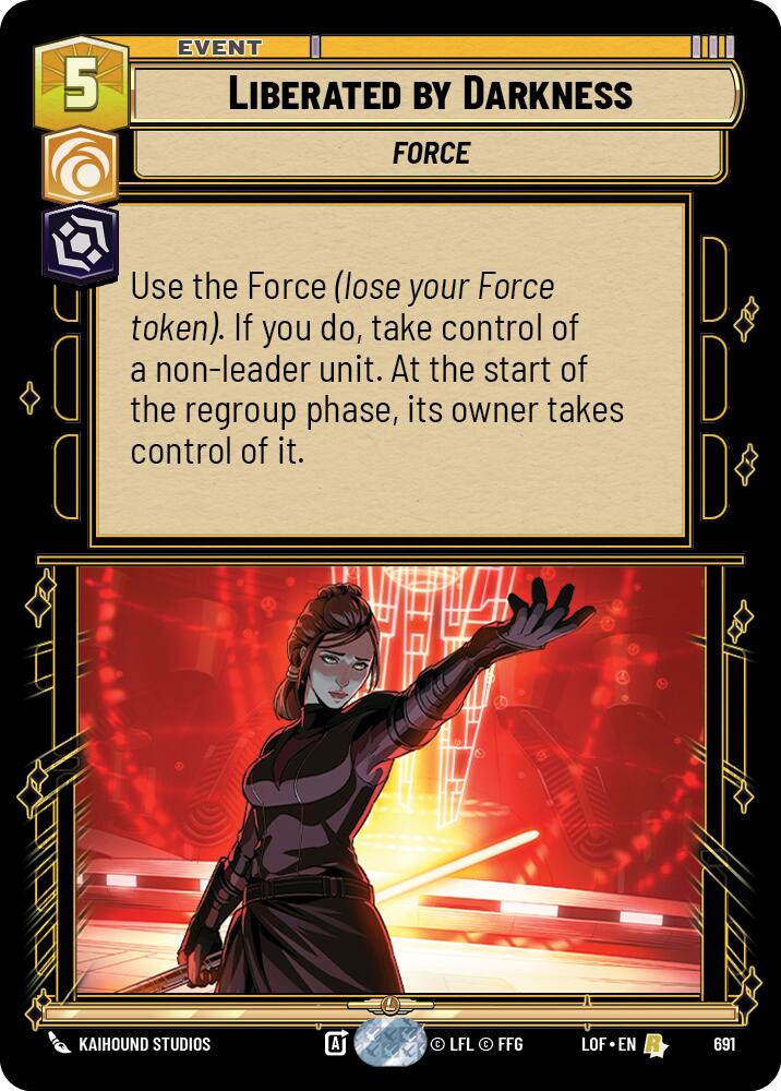 Liberated by Darkness (691) (Foil) (691) [Legends of the Force] | Shuffle n Cut Hobbies & Games