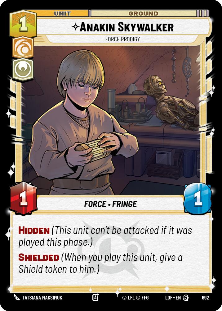 Anakin Skywalker - Force Prodigy (692) (Foil) (692) [Legends of the Force] | Shuffle n Cut Hobbies & Games