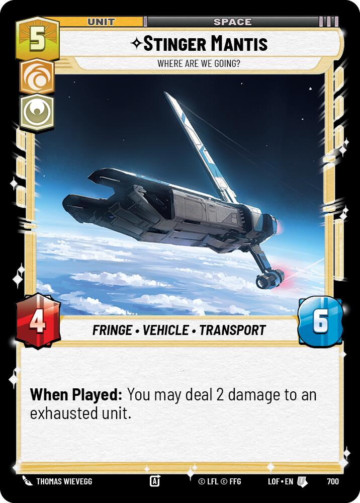 Stinger Mantis - Where Are We Going? (700) (Foil) (700) [Legends of the Force] | Shuffle n Cut Hobbies & Games