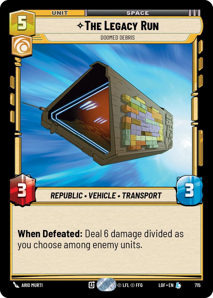The Legacy Run - Doomed Debris (715) (Foil) (715) [Legends of the Force] | Shuffle n Cut Hobbies & Games