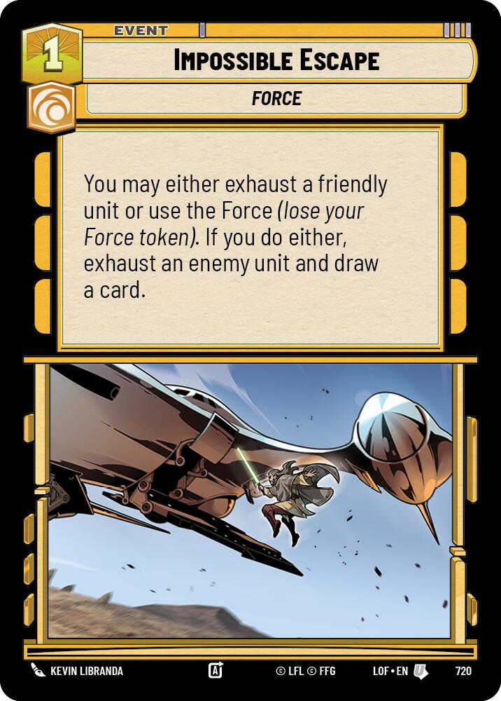 Impossible Escape (720) (Foil) (720) [Legends of the Force] | Shuffle n Cut Hobbies & Games