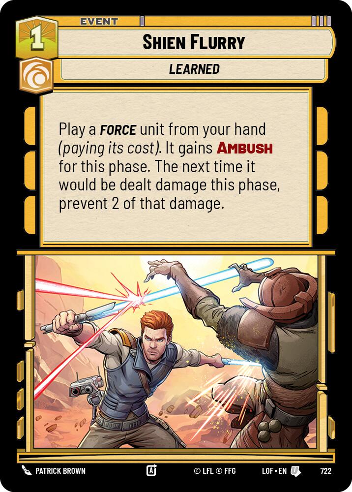 Shien Flurry (722) (Foil) (722) [Legends of the Force] | Shuffle n Cut Hobbies & Games