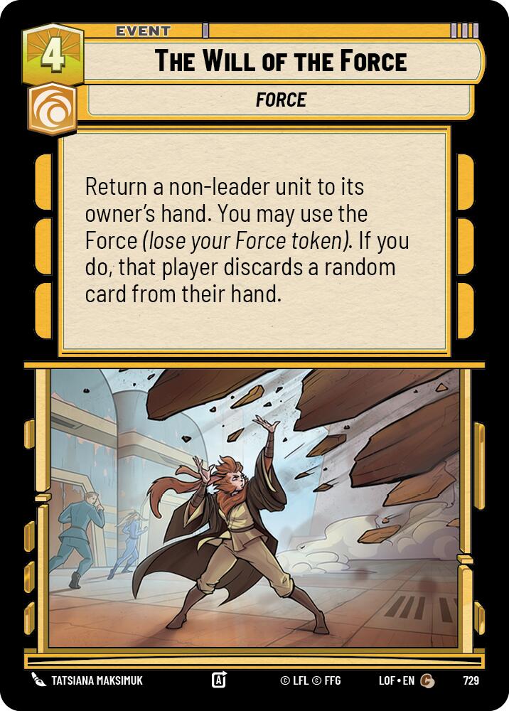 The Will of the Force (729) (Foil) (729) [Legends of the Force] | Shuffle n Cut Hobbies & Games