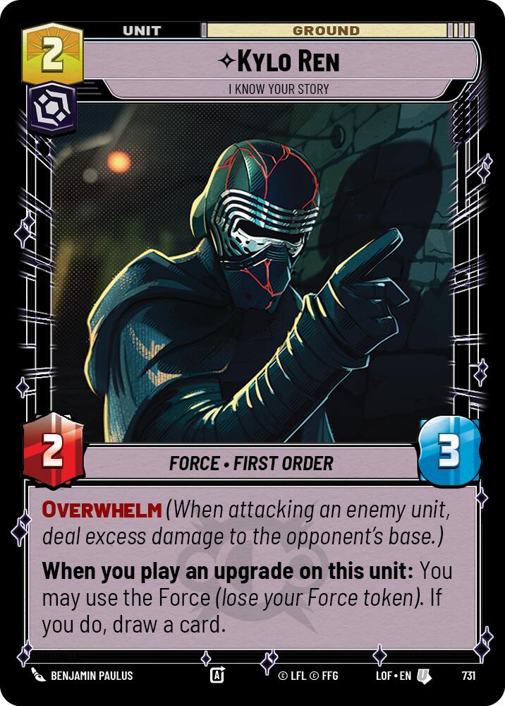 Kylo Ren - I Know Your Story (731) (Foil) (731) [Legends of the Force] | Shuffle n Cut Hobbies & Games