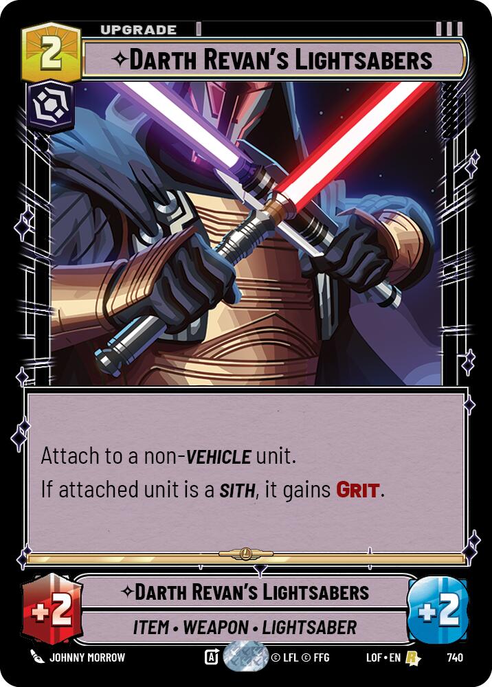 Darth Revan's Lightsabers (740) (Foil) (740) [Legends of the Force] | Shuffle n Cut Hobbies & Games