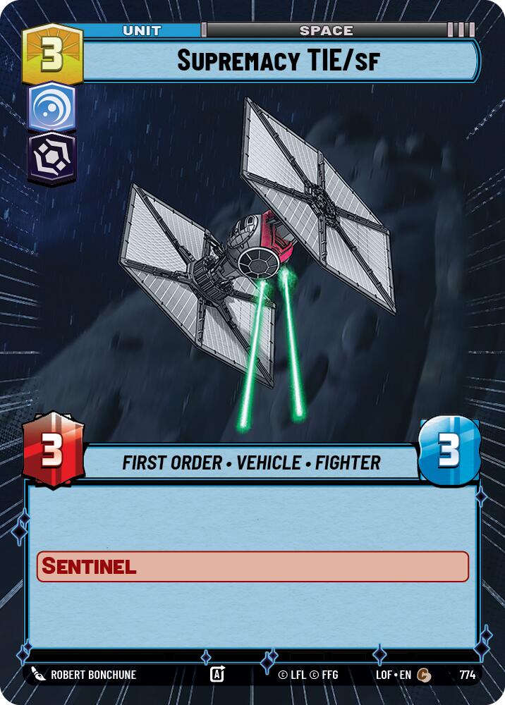 Supremacy TIE/sf (774) (Hyperspace Foil) (774) [Legends of the Force] | Shuffle n Cut Hobbies & Games