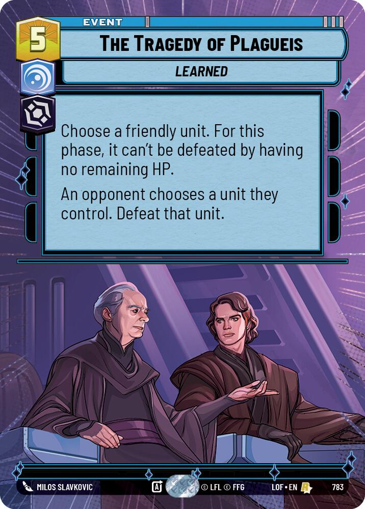 The Tragedy of Plagueis (783) (Hyperspace Foil) (783) [Legends of the Force] | Shuffle n Cut Hobbies & Games