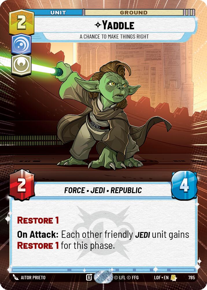 Yaddle - A Chance To Make Things Right (785) (Hyperspace Foil) (785) [Legends of the Force] | Shuffle n Cut Hobbies & Games