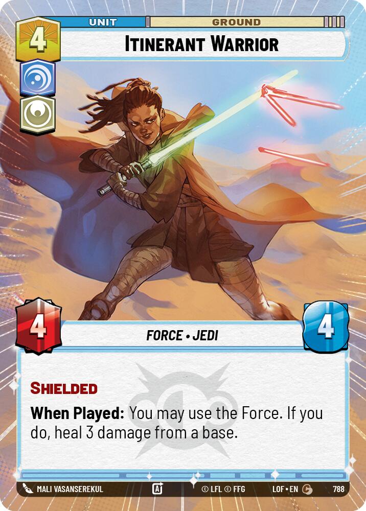 Itinerant Warrior (788) (Hyperspace Foil) (788) [Legends of the Force] | Shuffle n Cut Hobbies & Games