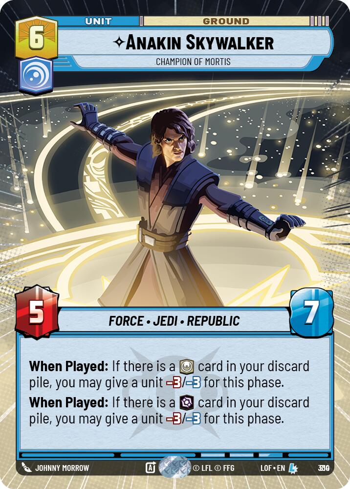 Anakin Skywalker - Champion of Mortis (810) (Hyperspace Foil) (810) [Legends of the Force] | Shuffle n Cut Hobbies & Games