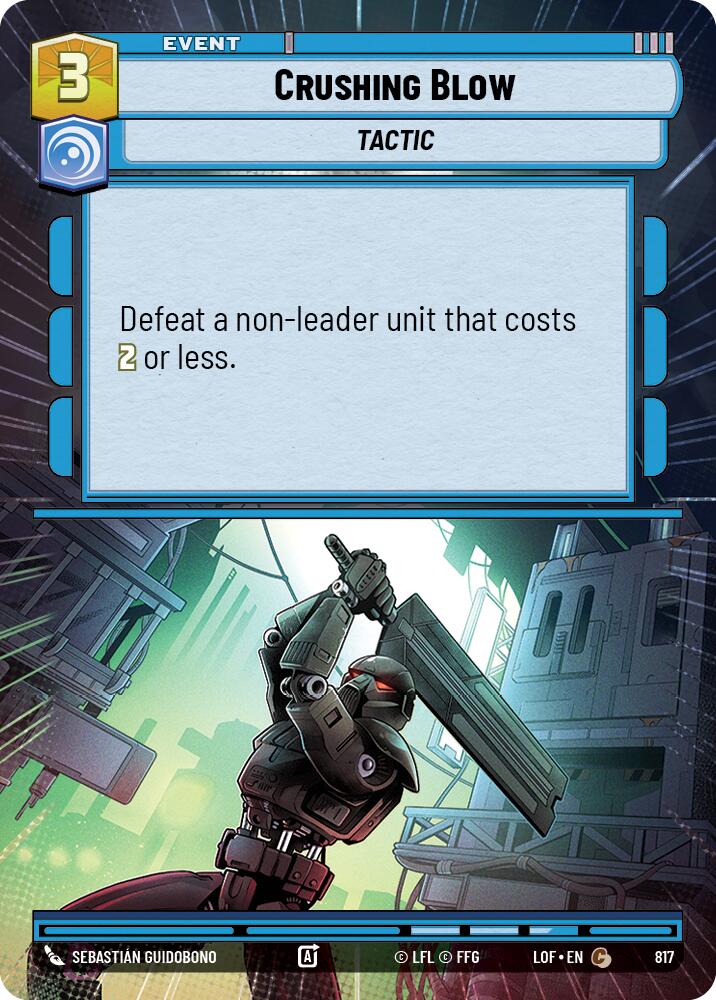 Crushing Blow (817) (Hyperspace Foil) (817) [Legends of the Force] | Shuffle n Cut Hobbies & Games