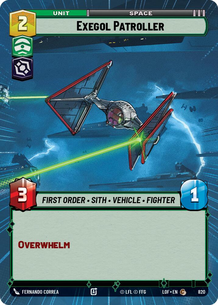 Exegol Patroller (820) (Hyperspace Foil) (820) [Legends of the Force] | Shuffle n Cut Hobbies & Games