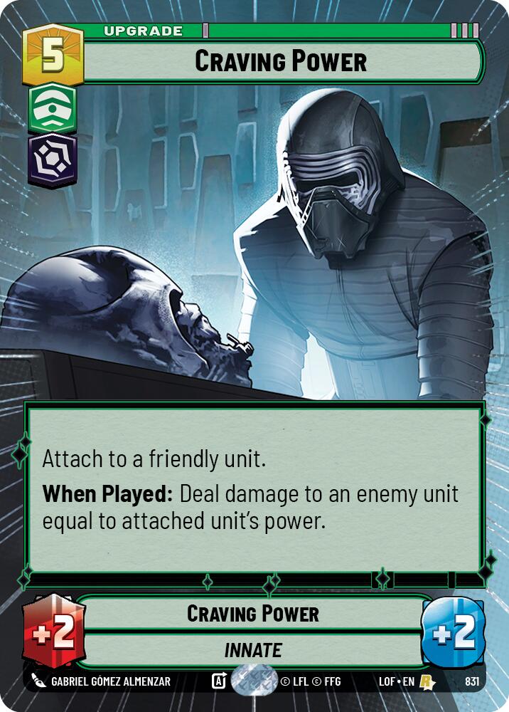 Craving Power (831) (Hyperspace Foil) (831) [Legends of the Force] | Shuffle n Cut Hobbies & Games