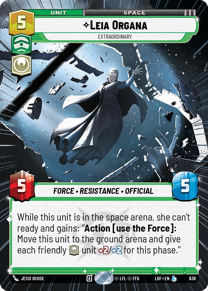 Leia Organa - Extraordinary (838) (Hyperspace Foil) (838) [Legends of the Force] | Shuffle n Cut Hobbies & Games