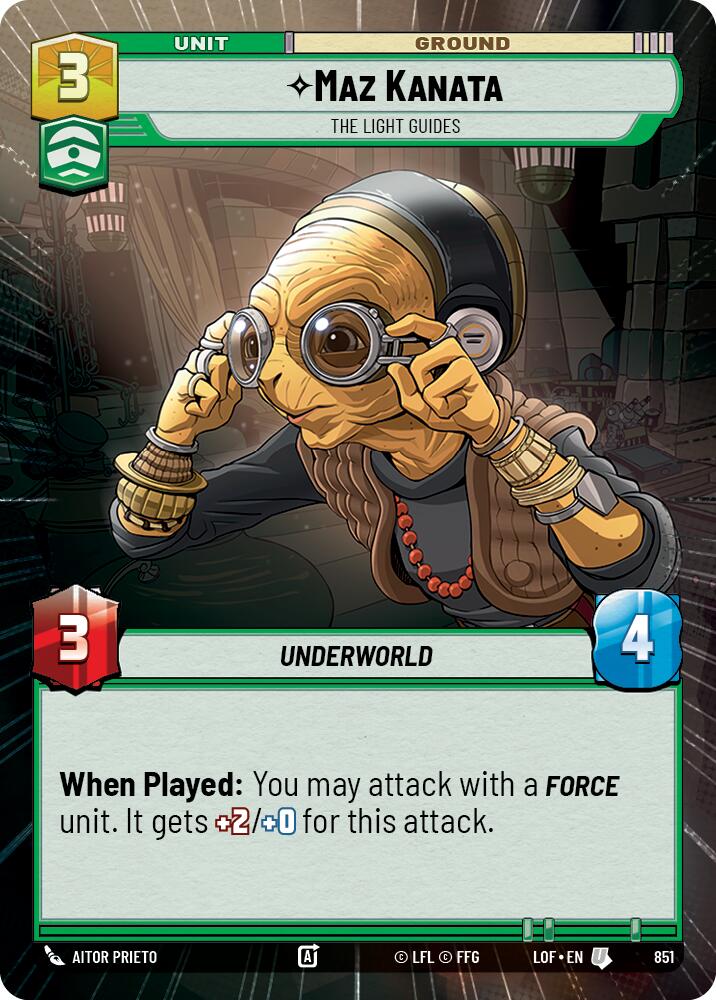 Maz Kanata - The Light Guides (851) (Hyperspace Foil) (851) [Legends of the Force] | Shuffle n Cut Hobbies & Games