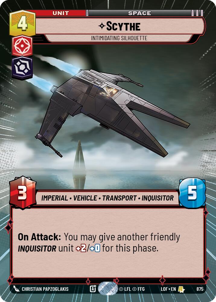 Scythe - Intimidating Silhouette (875) (Hyperspace Foil) (875) [Legends of the Force] | Shuffle n Cut Hobbies & Games
