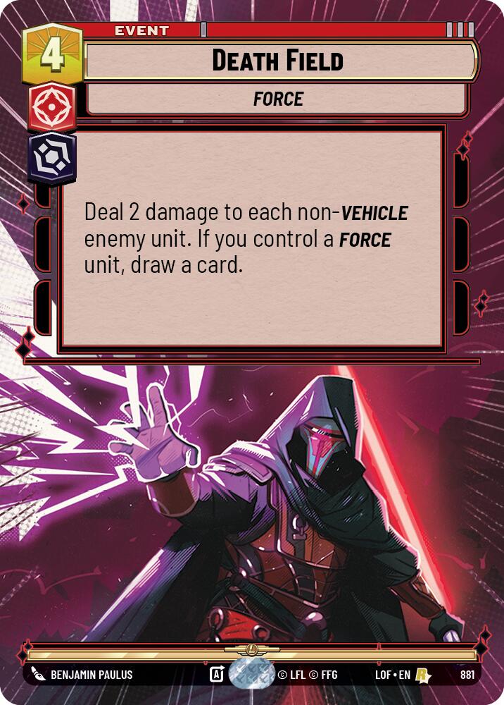 Death Field (881) (Hyperspace Foil) (881) [Legends of the Force] | Shuffle n Cut Hobbies & Games