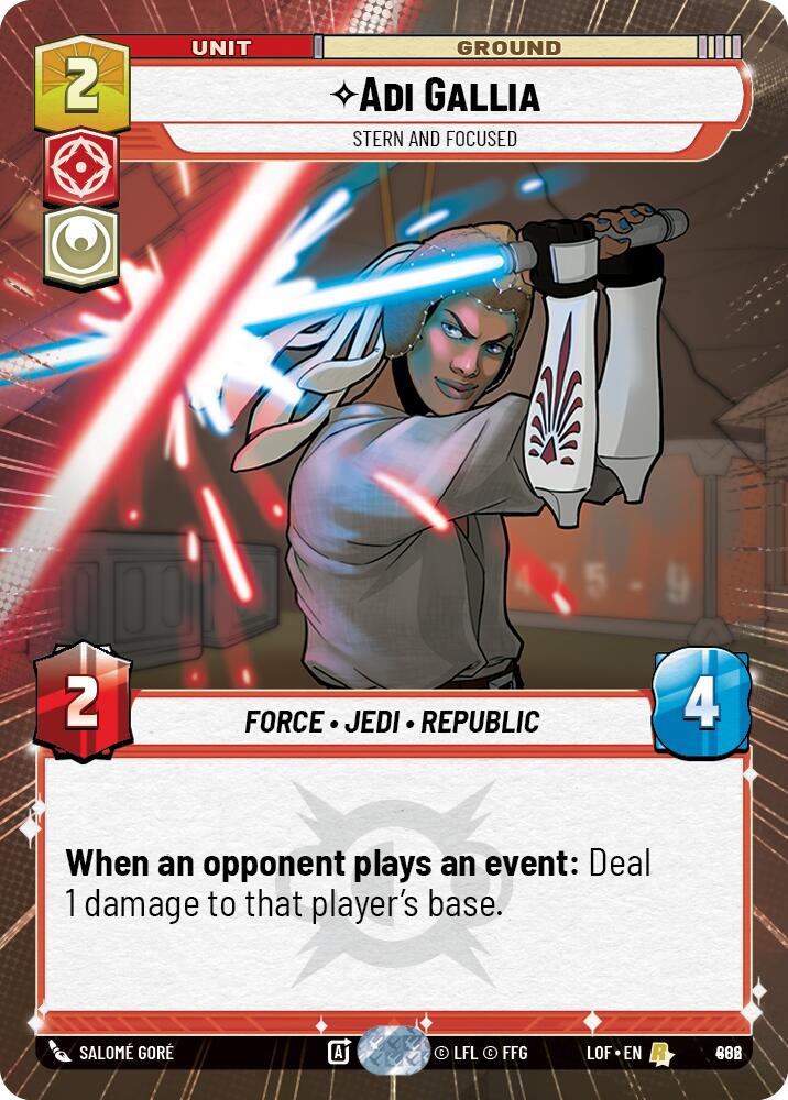Adi Gallia - Stern and Focused (882) (Hyperspace Foil) (882) [Legends of the Force] | Shuffle n Cut Hobbies & Games