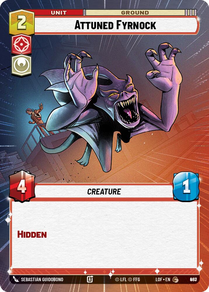 Attuned Fyrnock (883) (Hyperspace Foil) (883) [Legends of the Force] | Shuffle n Cut Hobbies & Games