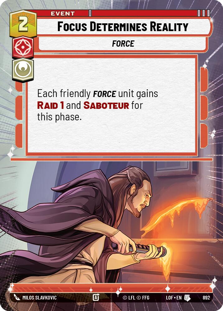Focus Determines Reality (892) (Hyperspace Foil) (892) [Legends of the Force] | Shuffle n Cut Hobbies & Games