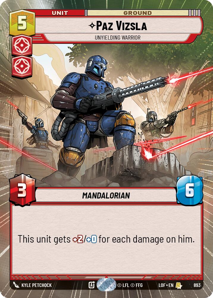 Paz Vizsla - Unyielding Warrior (893) (Hyperspace Foil) (893) [Legends of the Force] | Shuffle n Cut Hobbies & Games