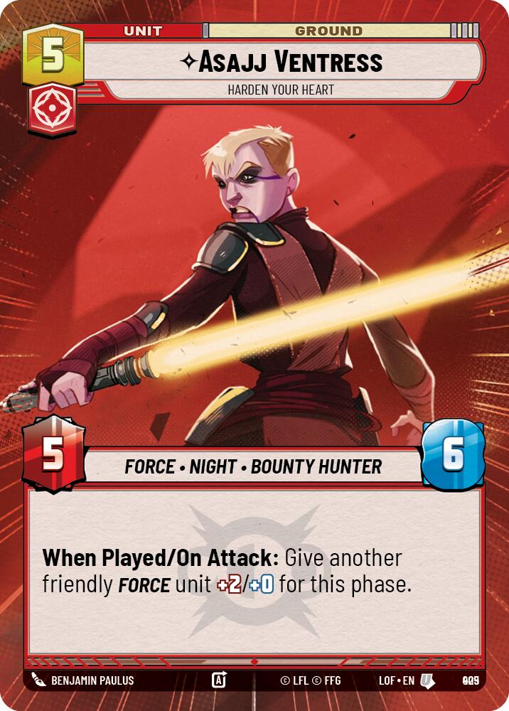 Asajj Ventress - Harden Your Heart (905) (Hyperspace Foil) (905) [Legends of the Force] | Shuffle n Cut Hobbies & Games
