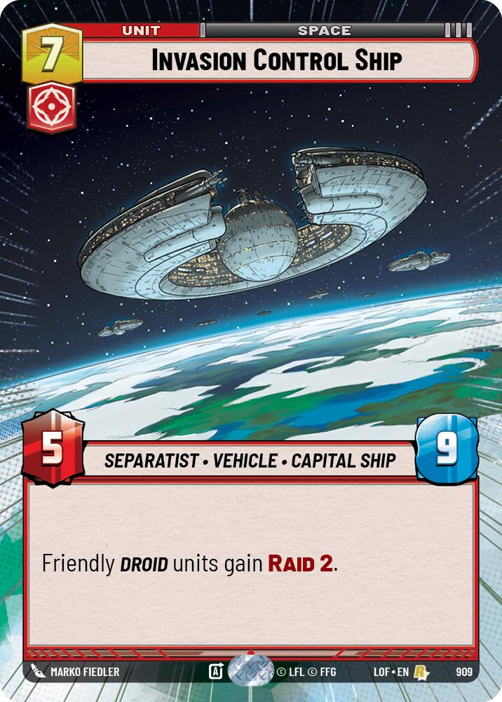 Invasion Control Ship (909) (Hyperspace Foil) (909) [Legends of the Force] | Shuffle n Cut Hobbies & Games