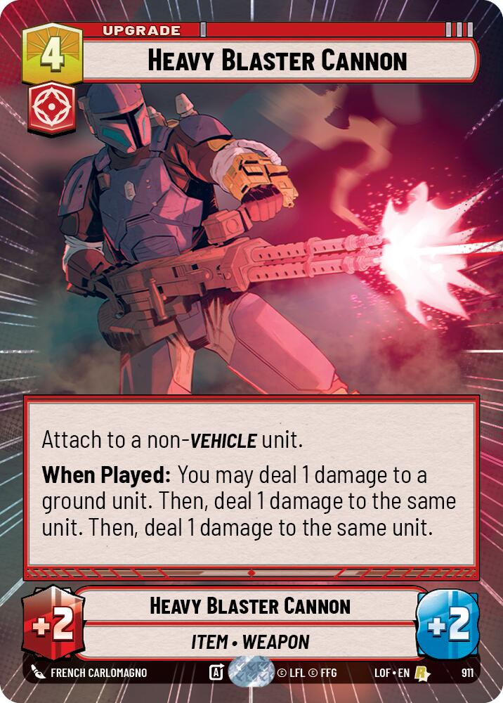 Heavy Blaster Cannon (911) (Hyperspace Foil) (911) [Legends of the Force] | Shuffle n Cut Hobbies & Games