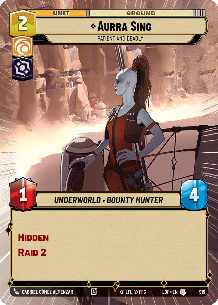 Aurra Sing - Patient and Deadly (919) (Hyperspace Foil) (919) [Legends of the Force]