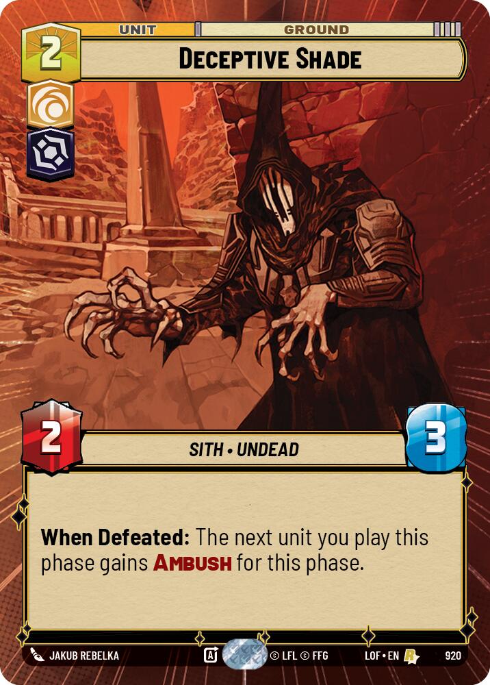 Deceptive Shade (920) (Hyperspace Foil) (920) [Legends of the Force] | Shuffle n Cut Hobbies & Games