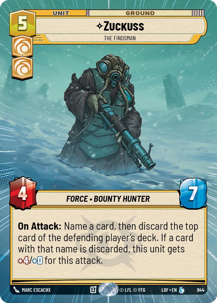 Zuckuss - The Findsman (944) (Hyperspace Foil) (944) [Legends of the Force] | Shuffle n Cut Hobbies & Games
